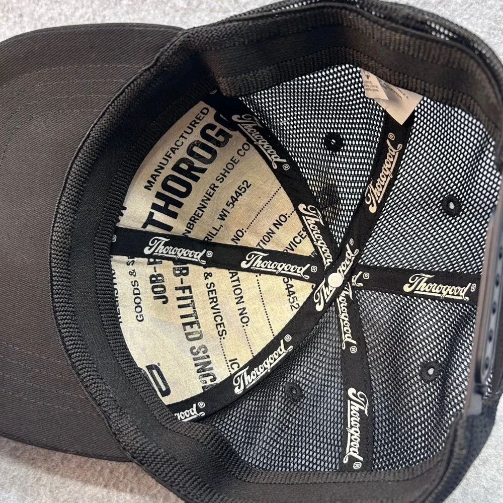 Thorogood Job-Fitted Workwear Mens Black Trucker Hat Mesh Snapback NWT OSFM